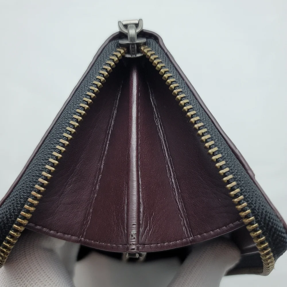 Coach Accordian Textured Leather Wallet - Picture 8 of 10